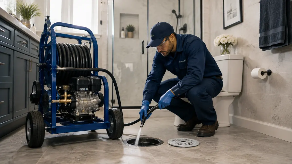 Bathroom Drain Hydro Jetting in Tustin