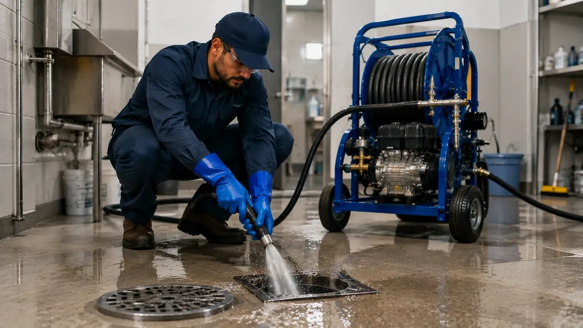 Floor Drain Hydro Jet Cleaning in Tustin