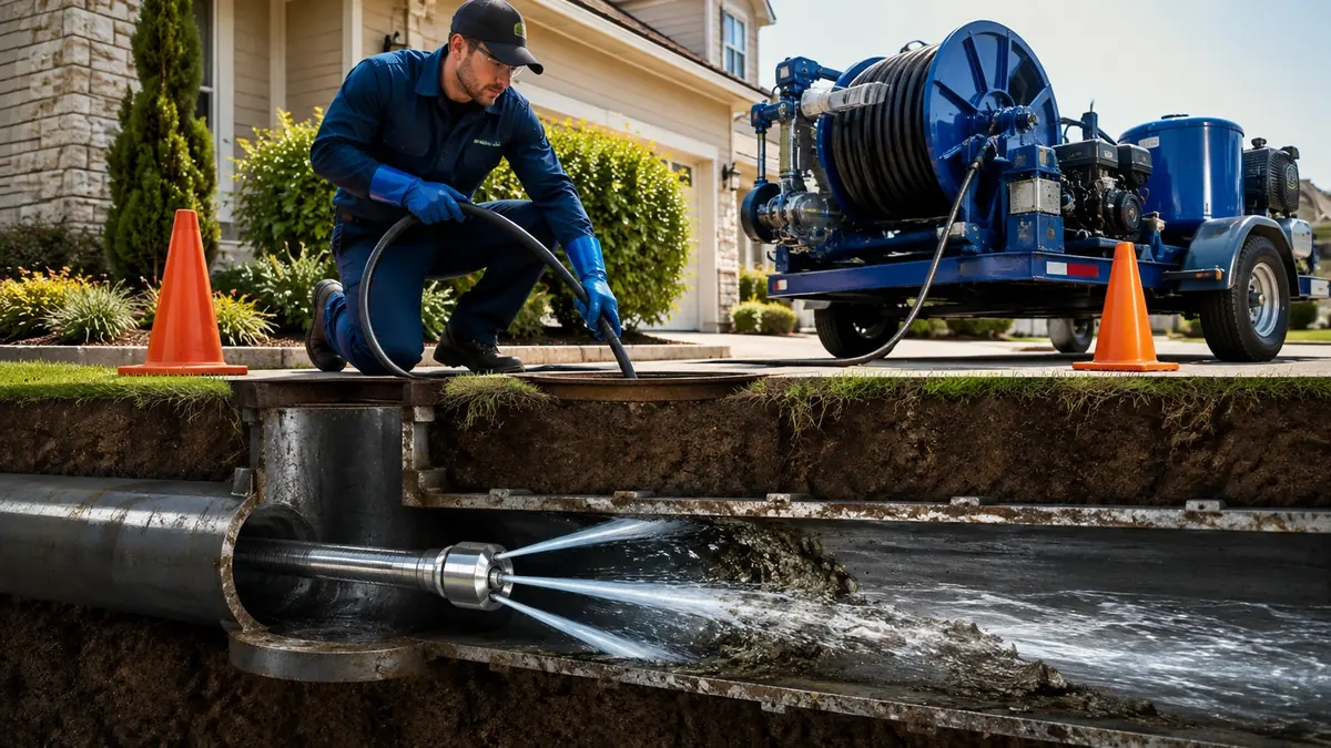 Main Sewer Line Hydro Jet Cleaning in Tustin